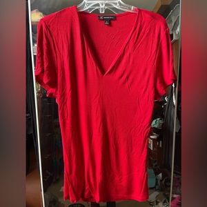 Red v neck top INC size XL